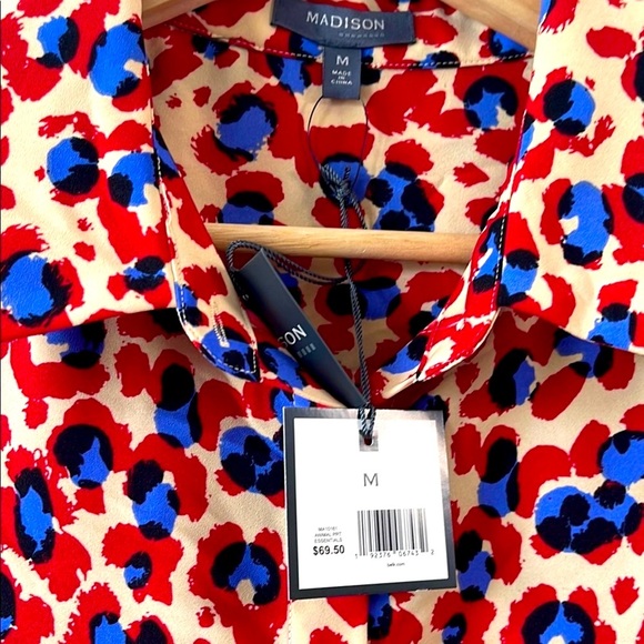 Equipment Women's Button Down Shirt - Red and Blue Pattern - Picture 7 of 7